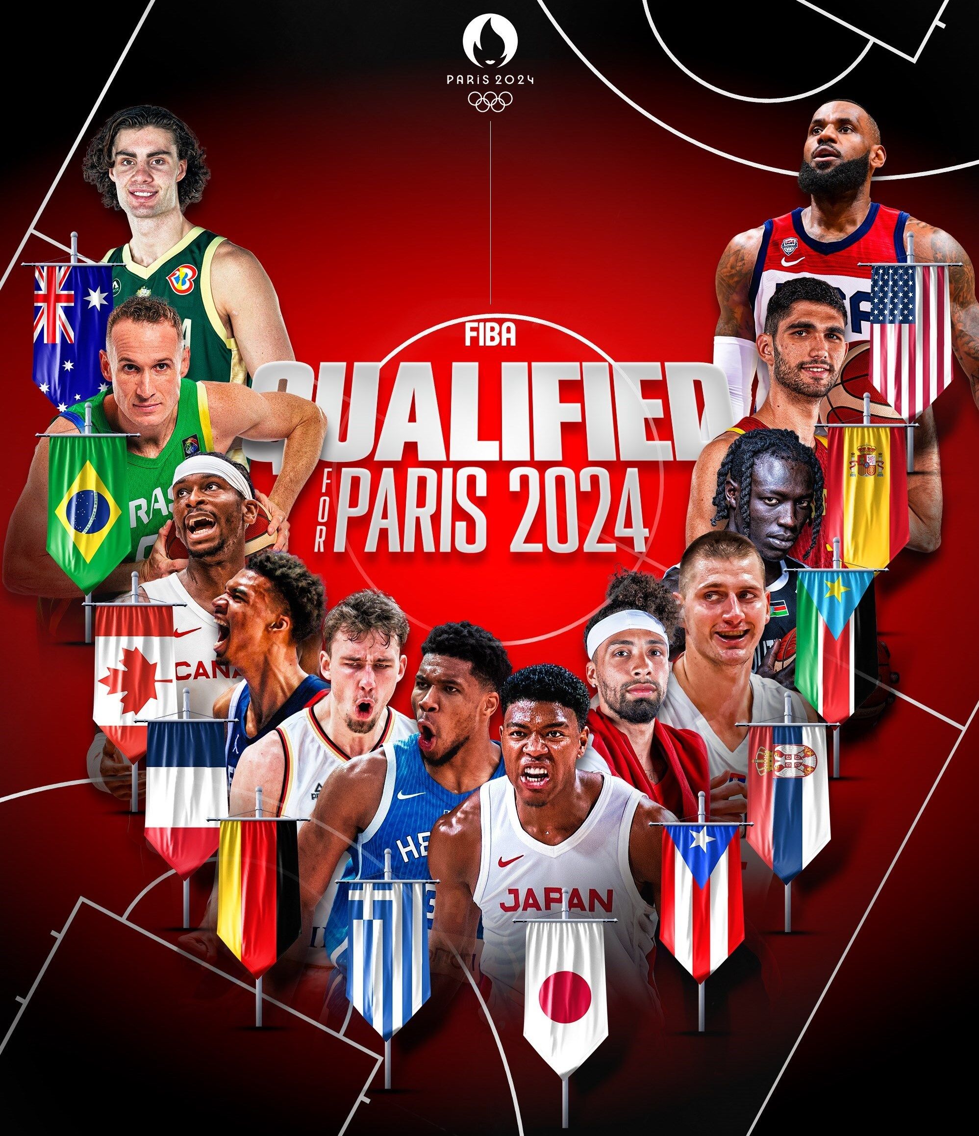 بسکتبال , المپیک 2024 پاریس , 